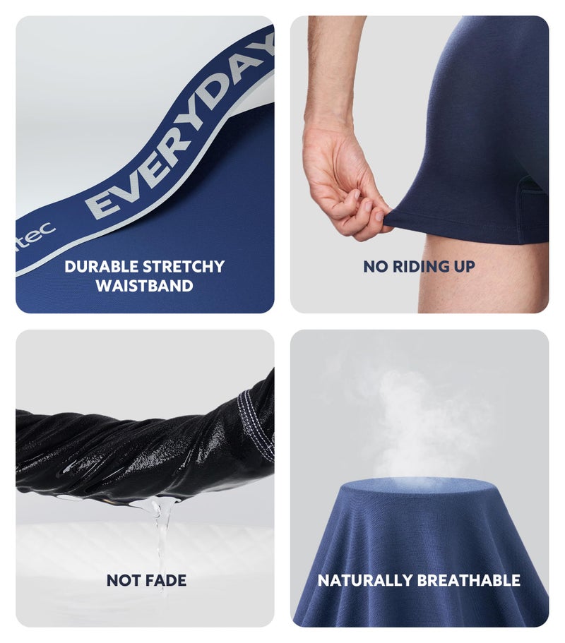 Separatec Cotton Dual Pouch Men's Underwear Comfortable Soft Breathable Everyday Boxer Briefs for men 7 Pack(XL, Assorted Colors) - Image 4